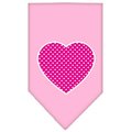 Unconditional Love Pink Swiss Dot Heart Screen Print Bandana Light Pink Large UN812512